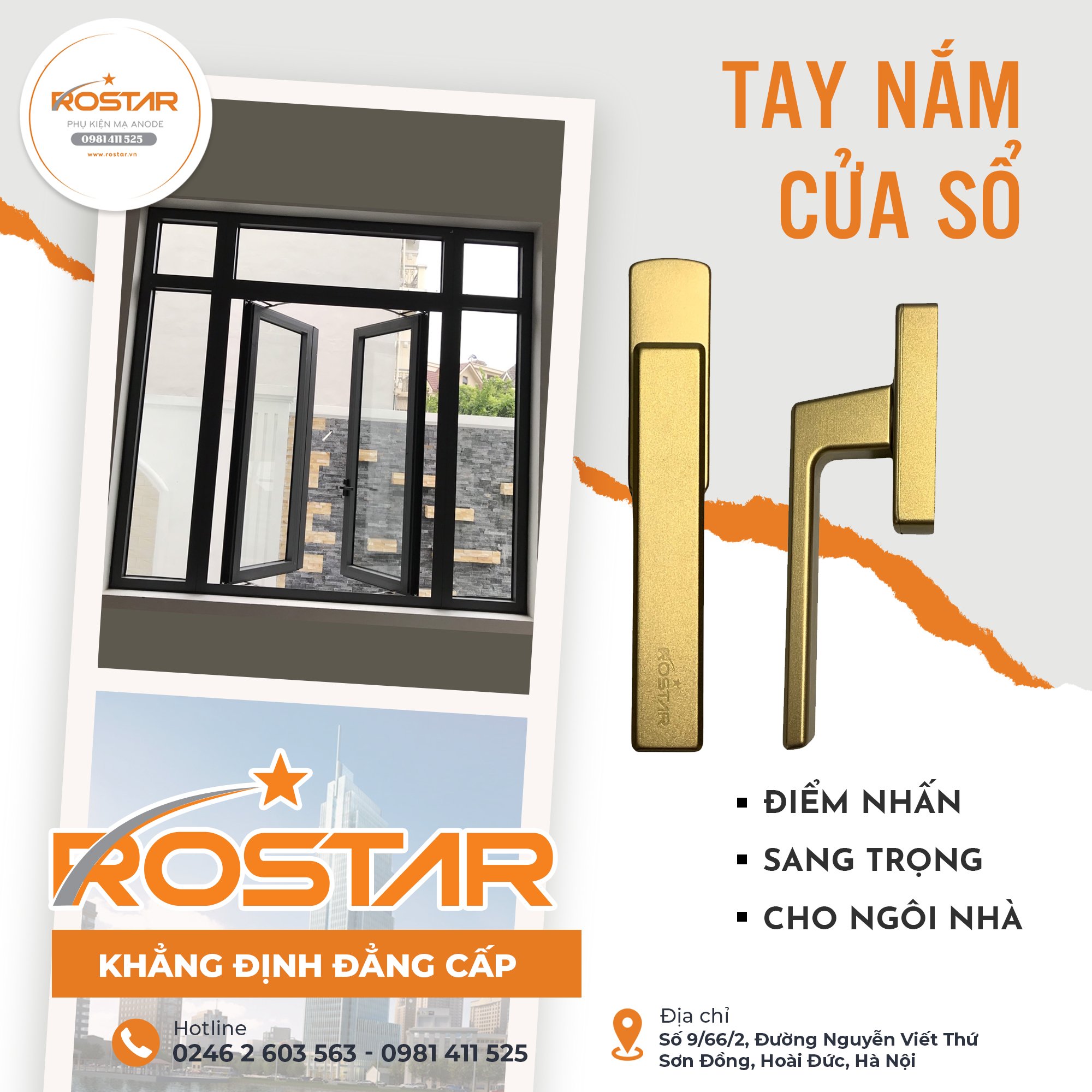 Tay Nắm Cửa Sổ Rostar - Nâng Tầm Đẳng Cấp Cho Ngôi Nhà